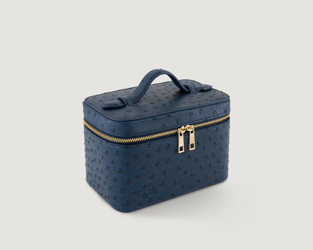 Ostrich Signature Vanity Case- Mini