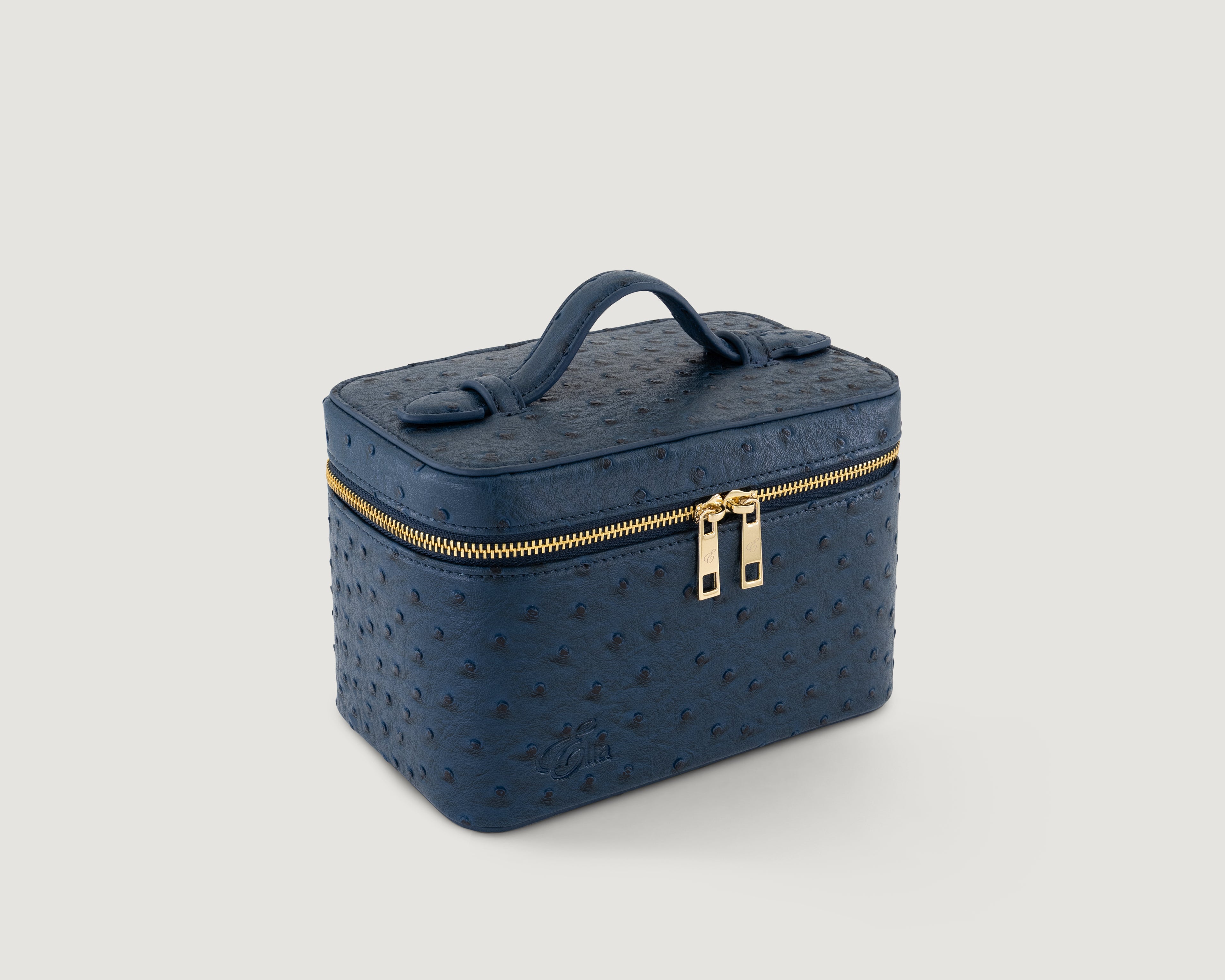 Ostrich Signature Vanity Case- Mini