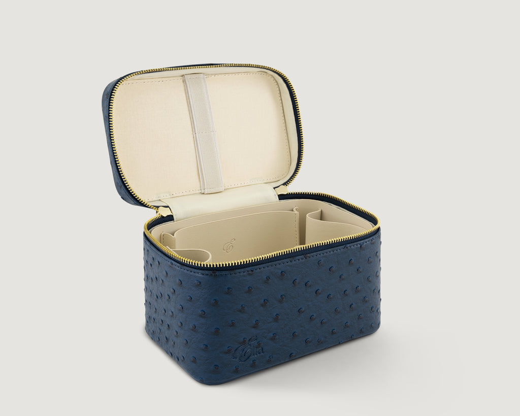 Ostrich Signature Vanity Case- Mini