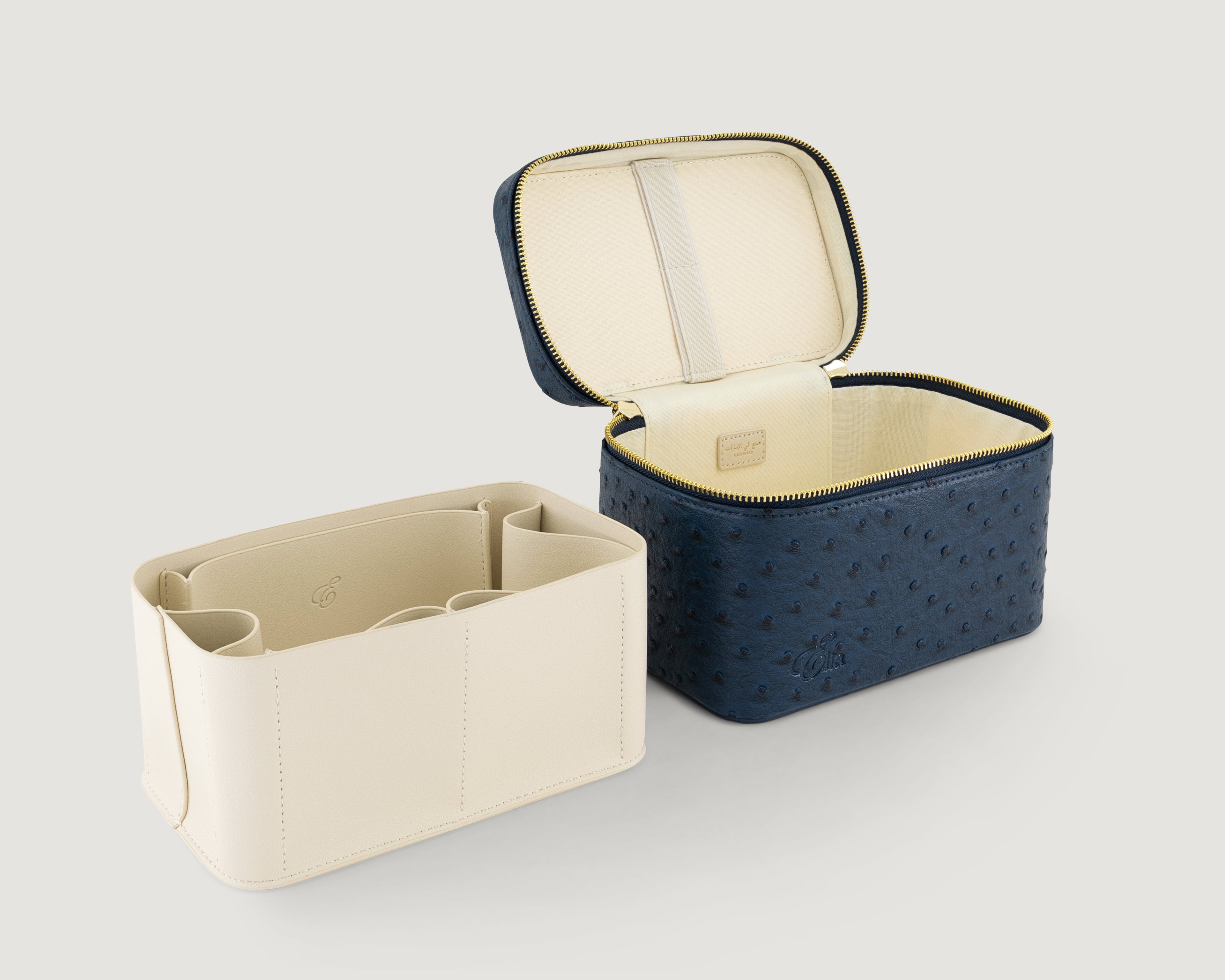 Ostrich Signature Vanity Case- Mini