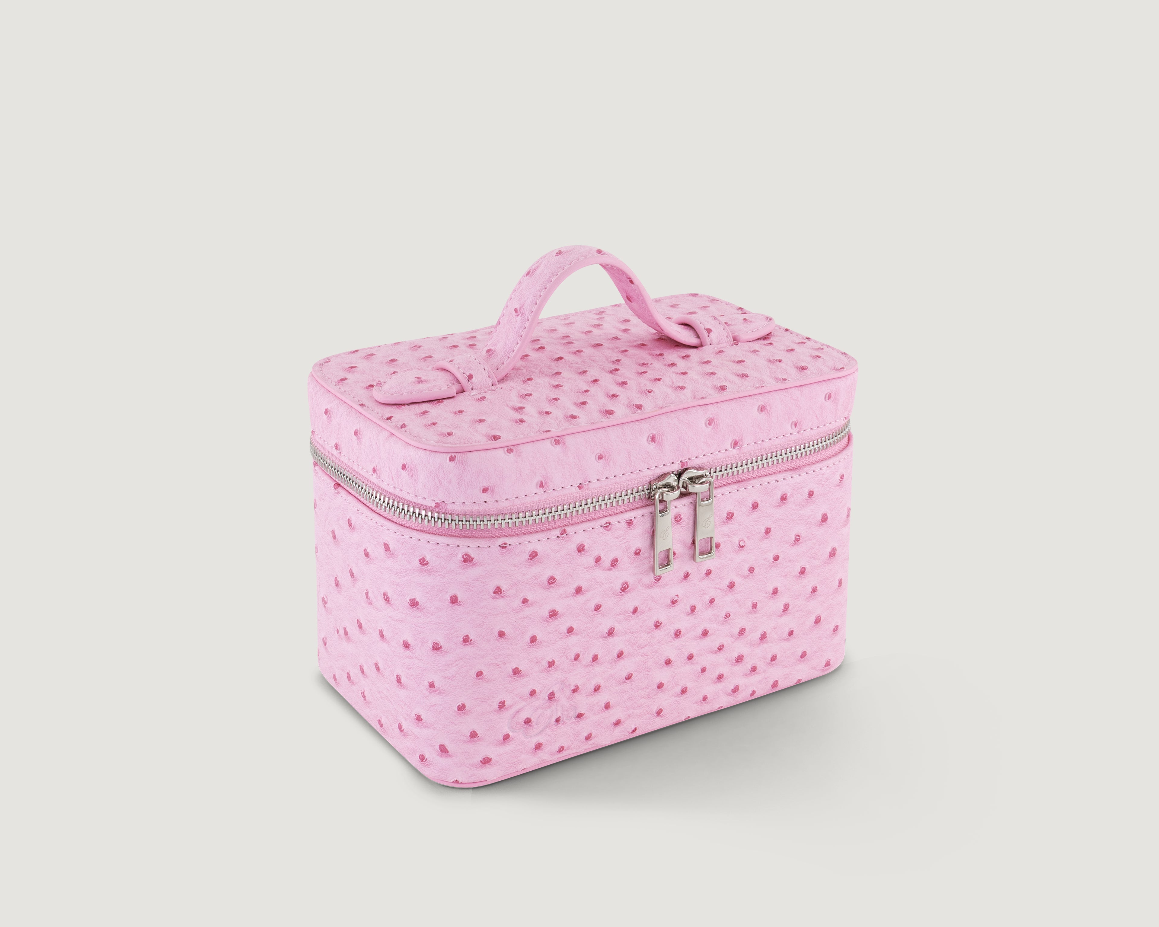 Ostrich Signature Vanity Case- Mini