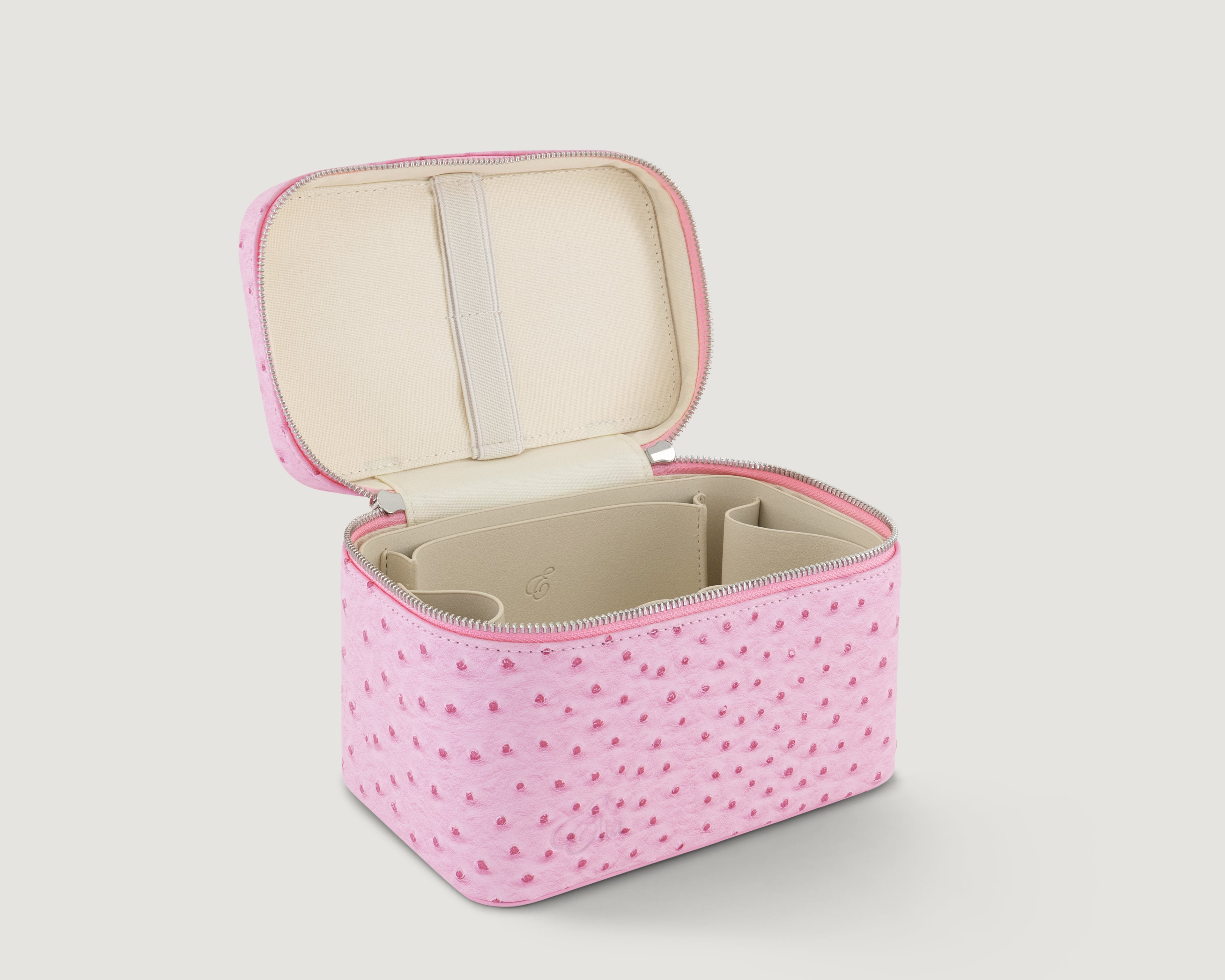 Ostrich Signature Vanity Case- Mini