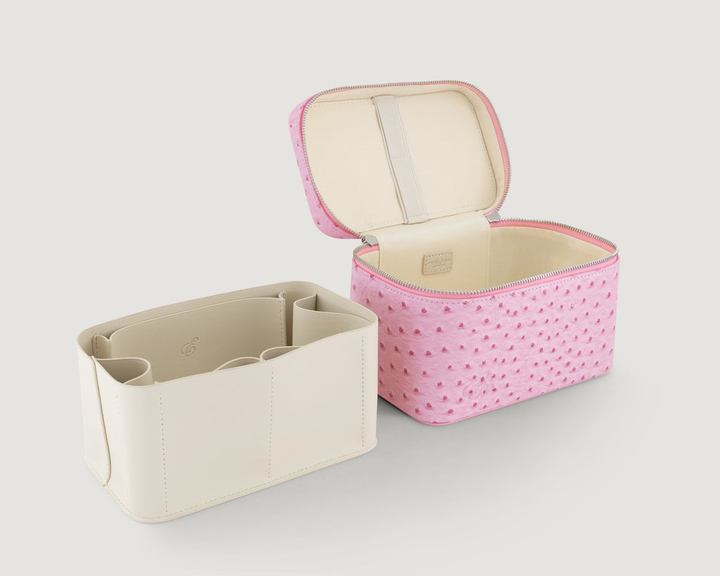 Ostrich Signature Vanity Case- Mini