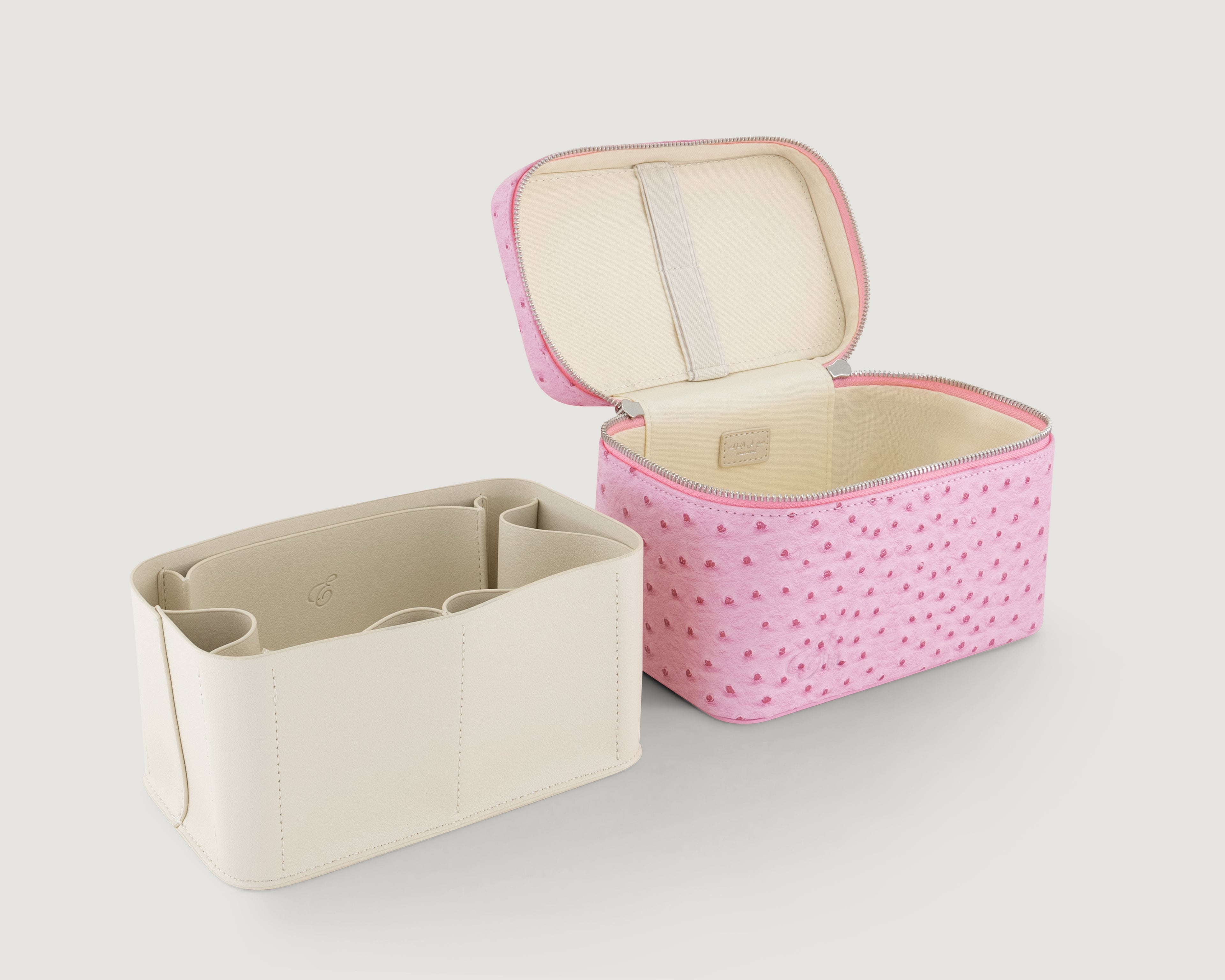 Ostrich Signature Vanity Case- Mini