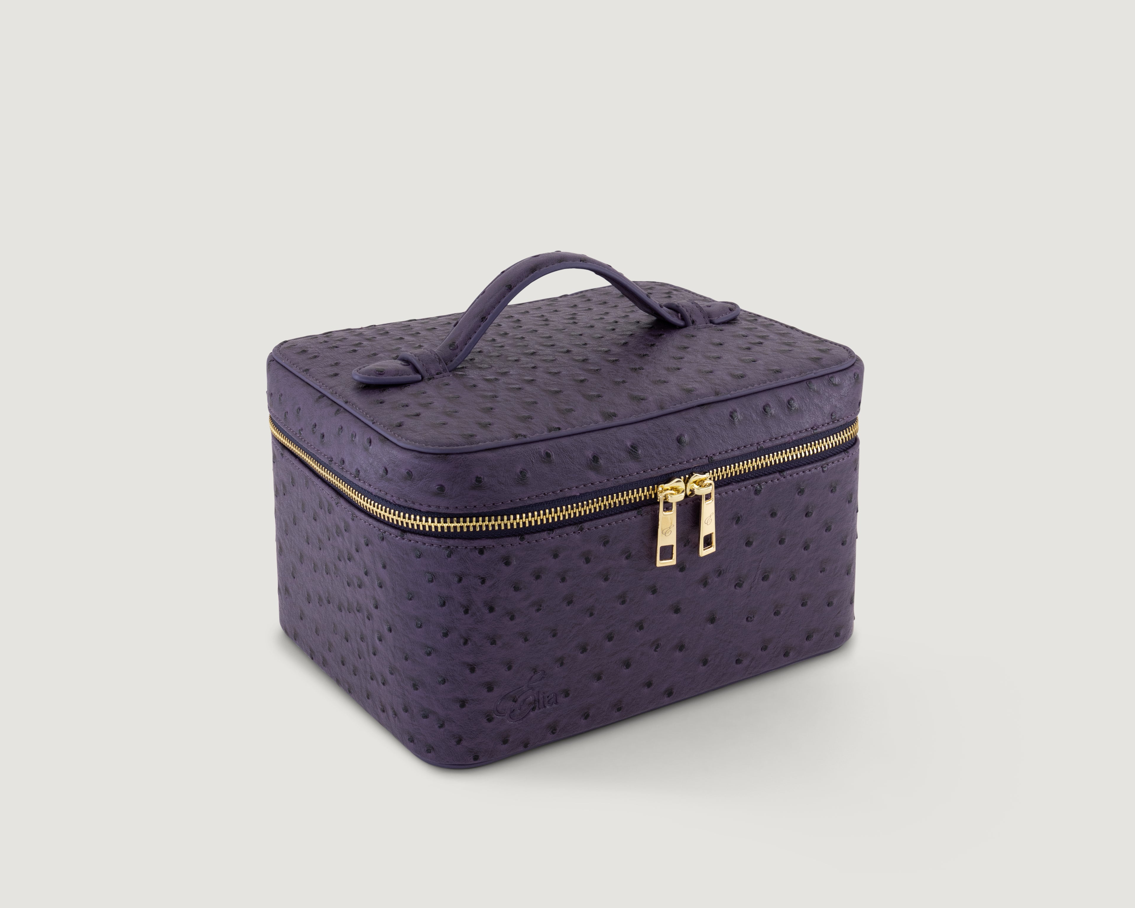 Ostrich Signature Vanity Case Medium