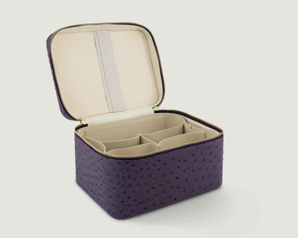 Ostrich Signature Vanity Case Medium