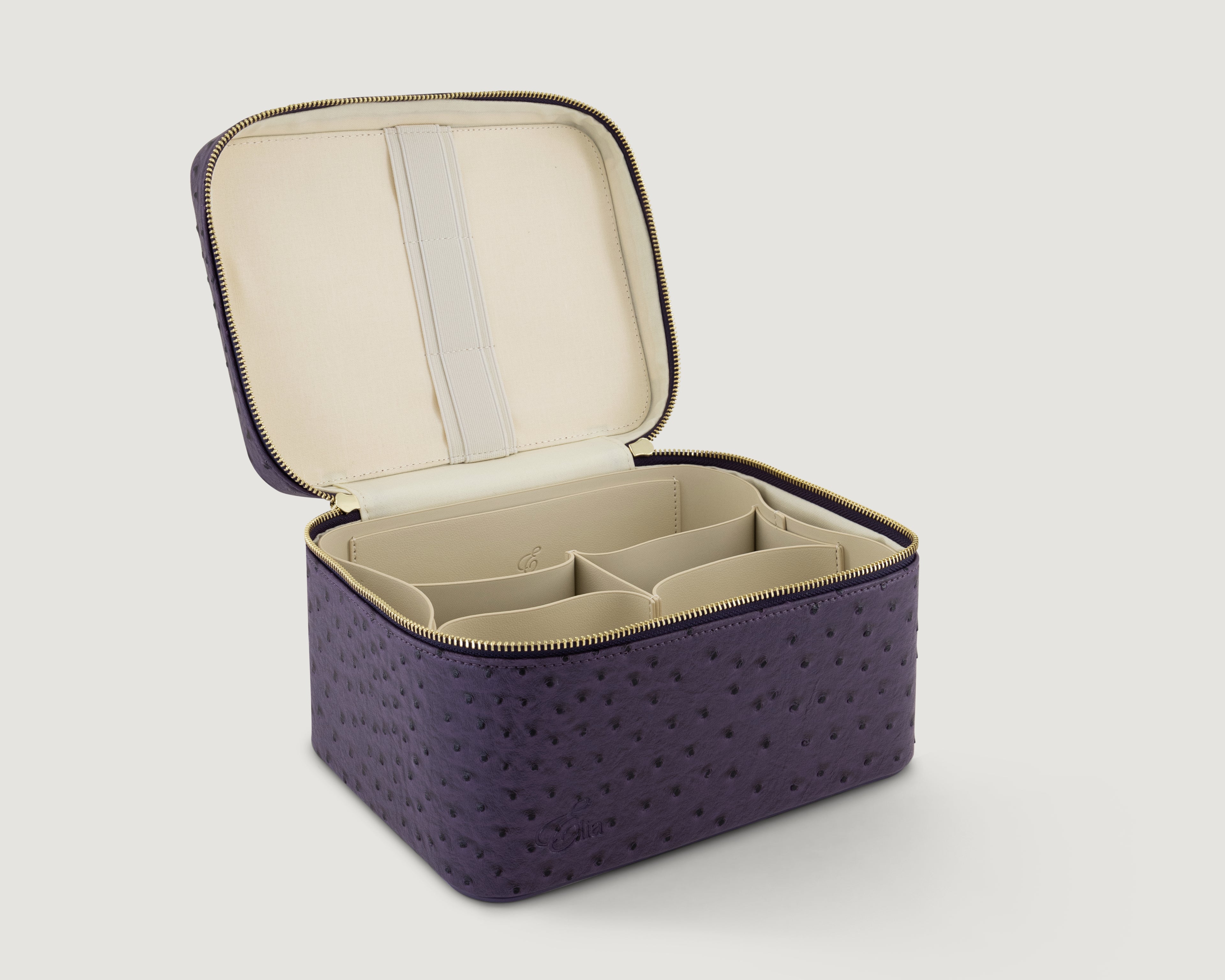Ostrich Signature Vanity Case Medium