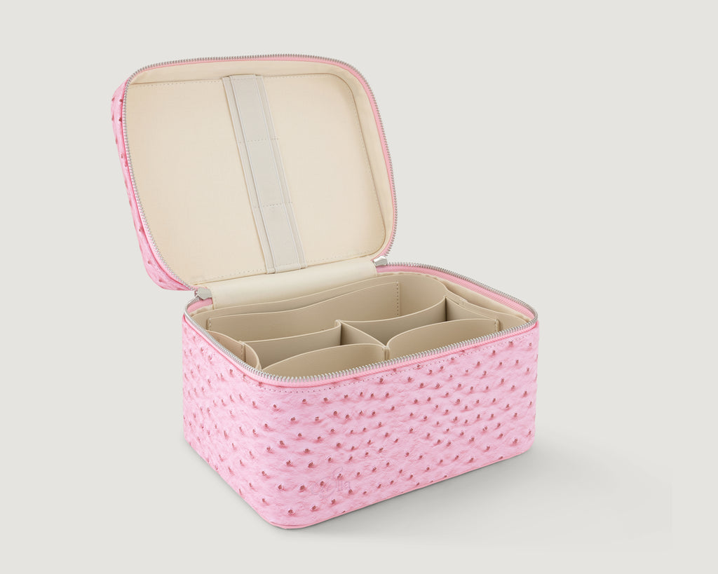 Ostrich Signature Vanity Case- Medium