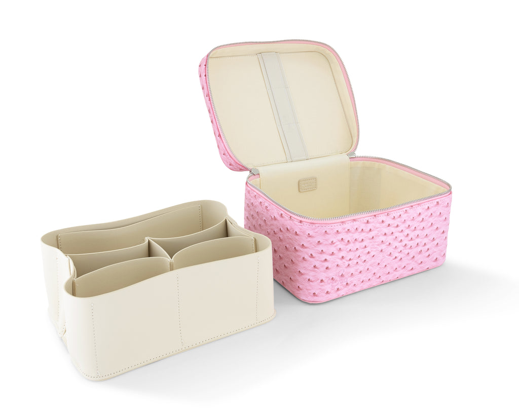 Ostrich Signature Vanity Case- Medium