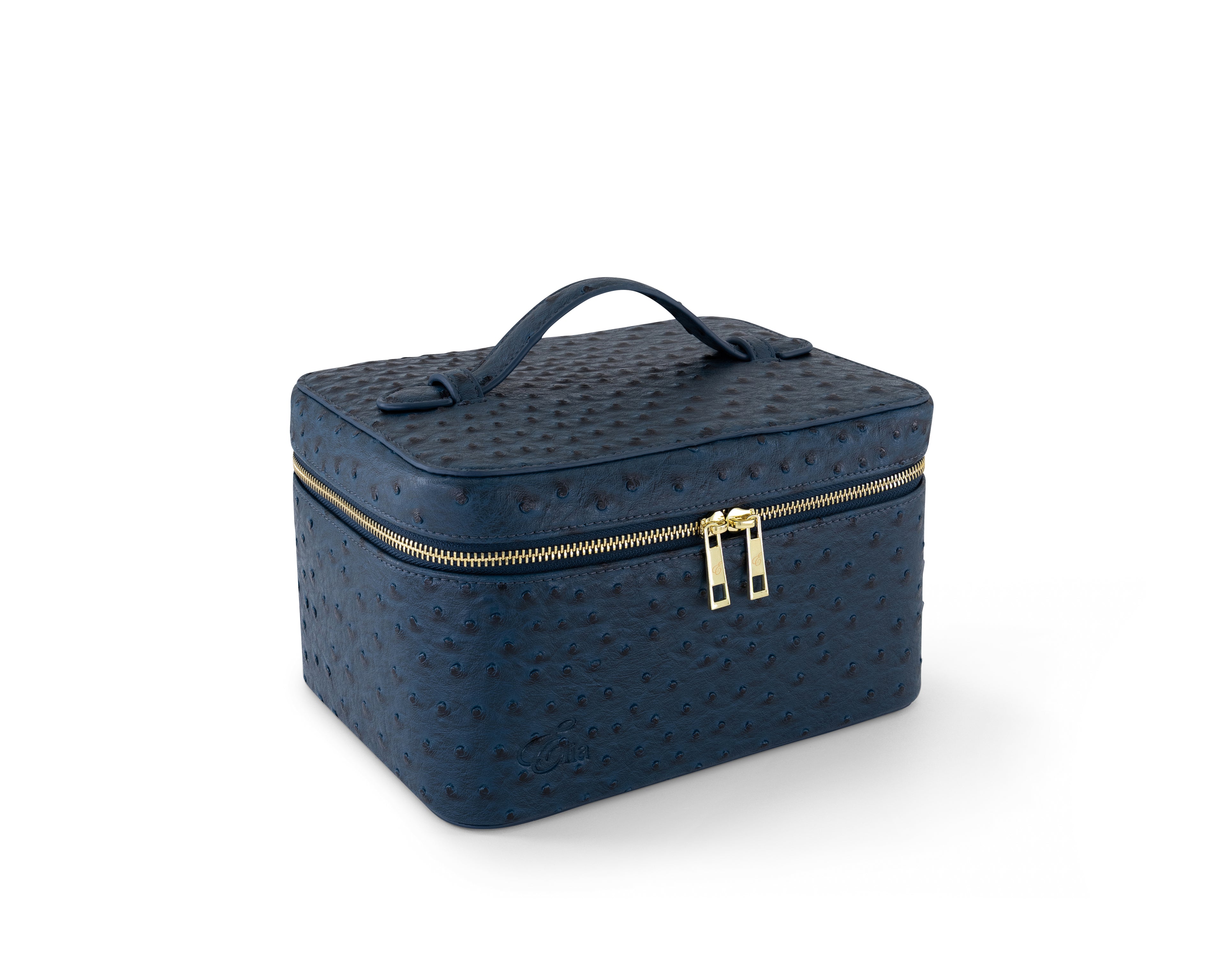 Ostrich Signature Vanity Case- Medium