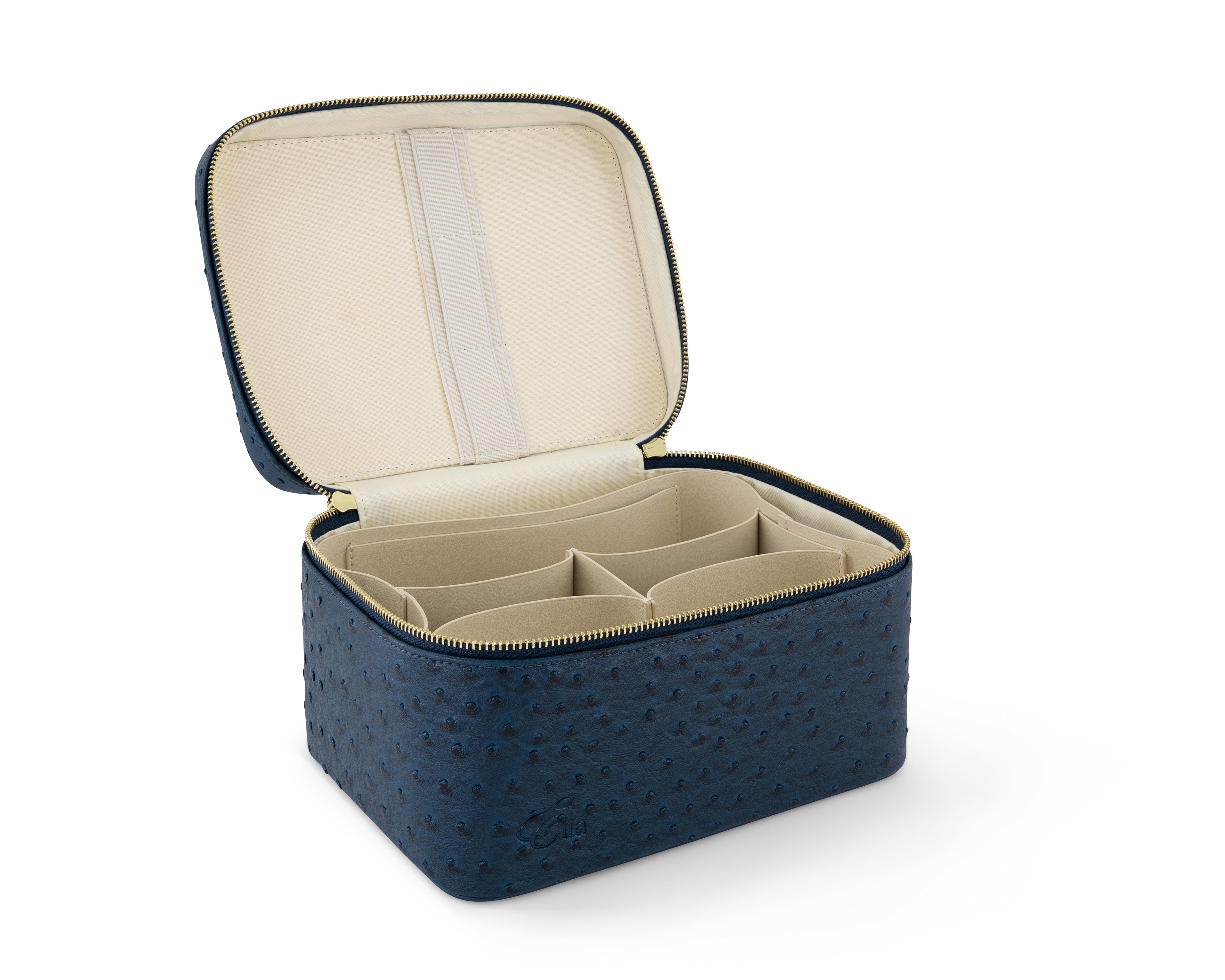 Ostrich Signature Vanity Case- Medium