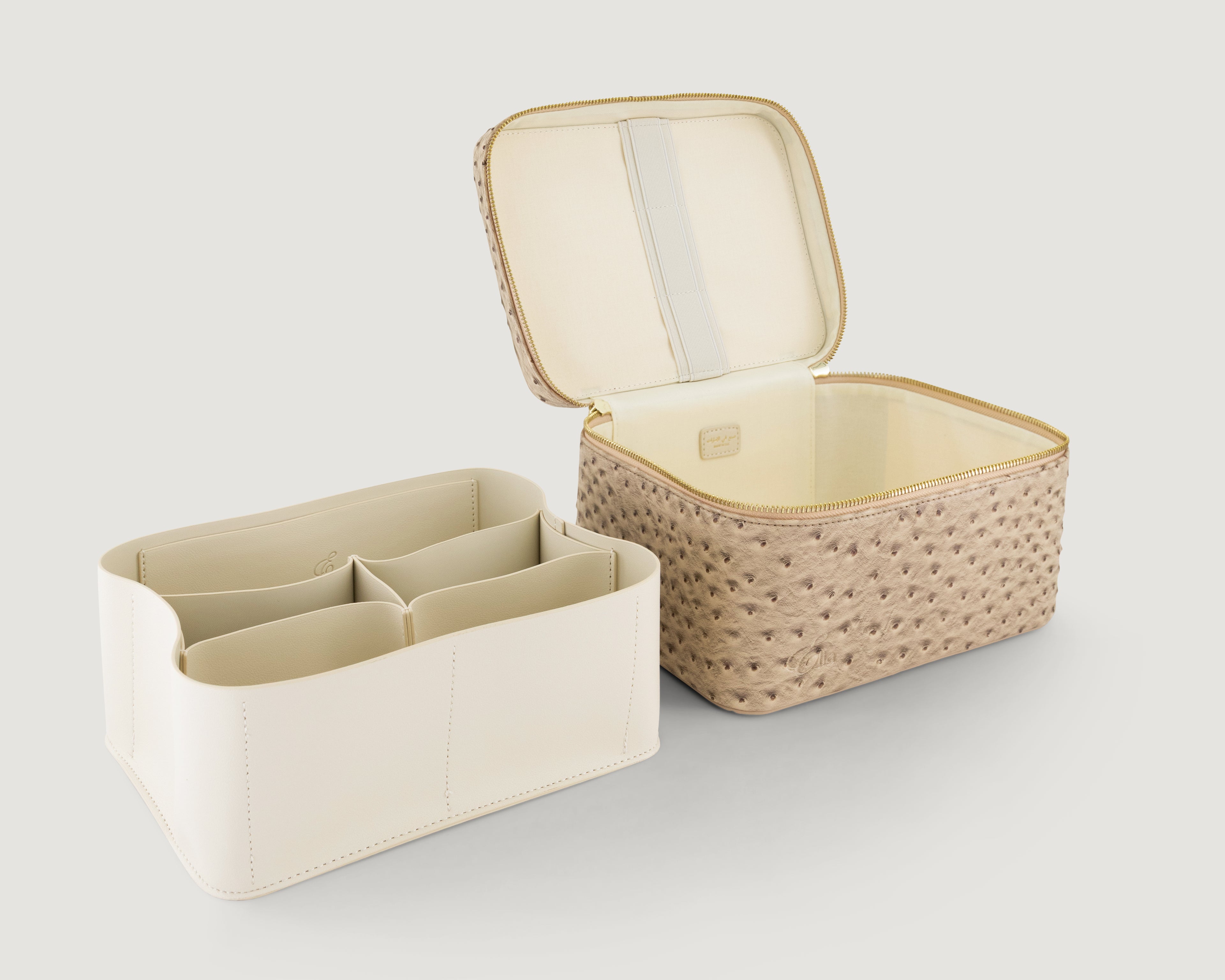 Ostrich Signature Vanity Case Medium